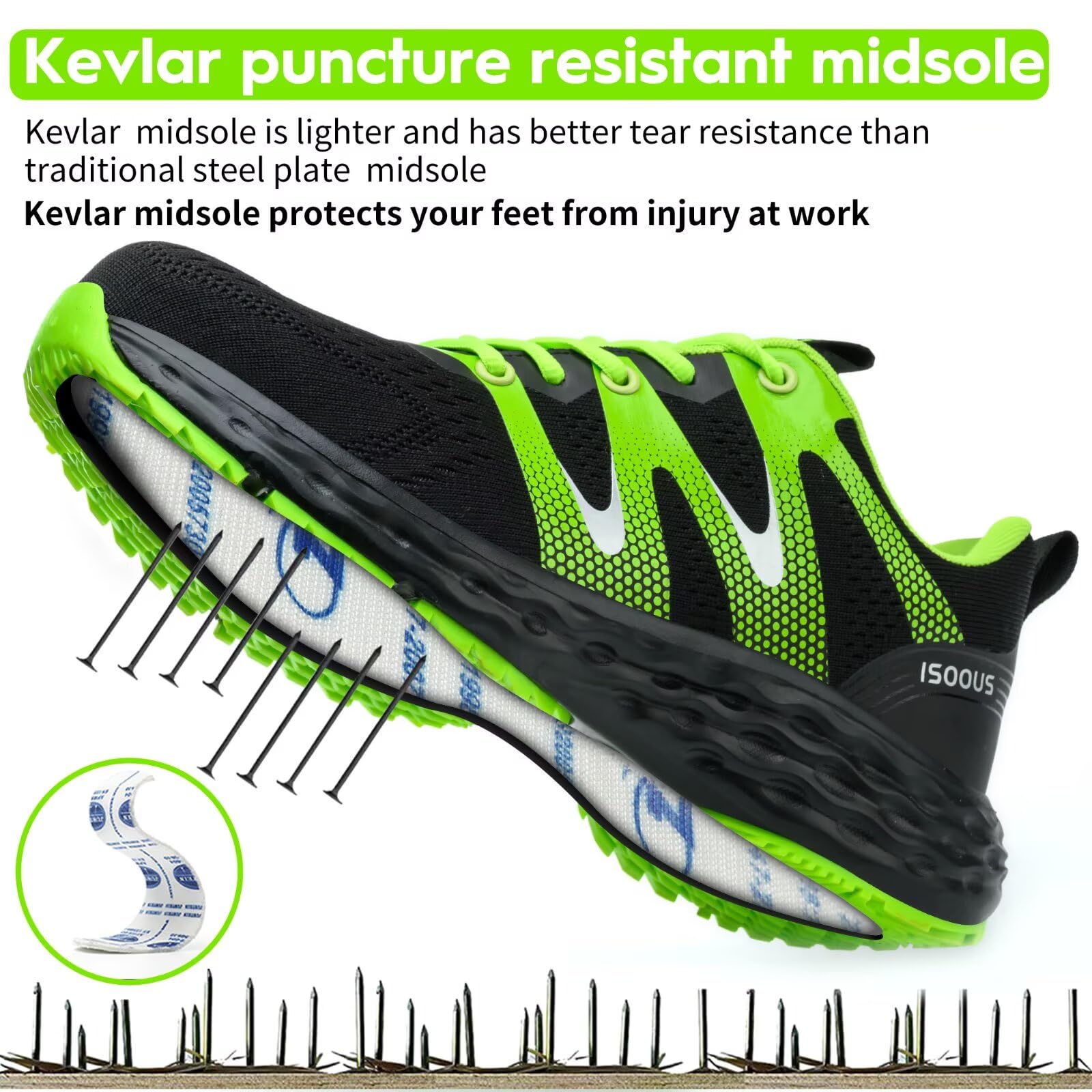 Scarpe Antinfortunistiche Uomo Donna Leggere Scarpe da Lavoro Comode Scarpe Sicurezza con Punta in Acciaio Traspiranti