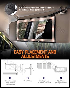 Amazon.com: AZQOP Car Sun Visor Vanity Mirror Compatible for