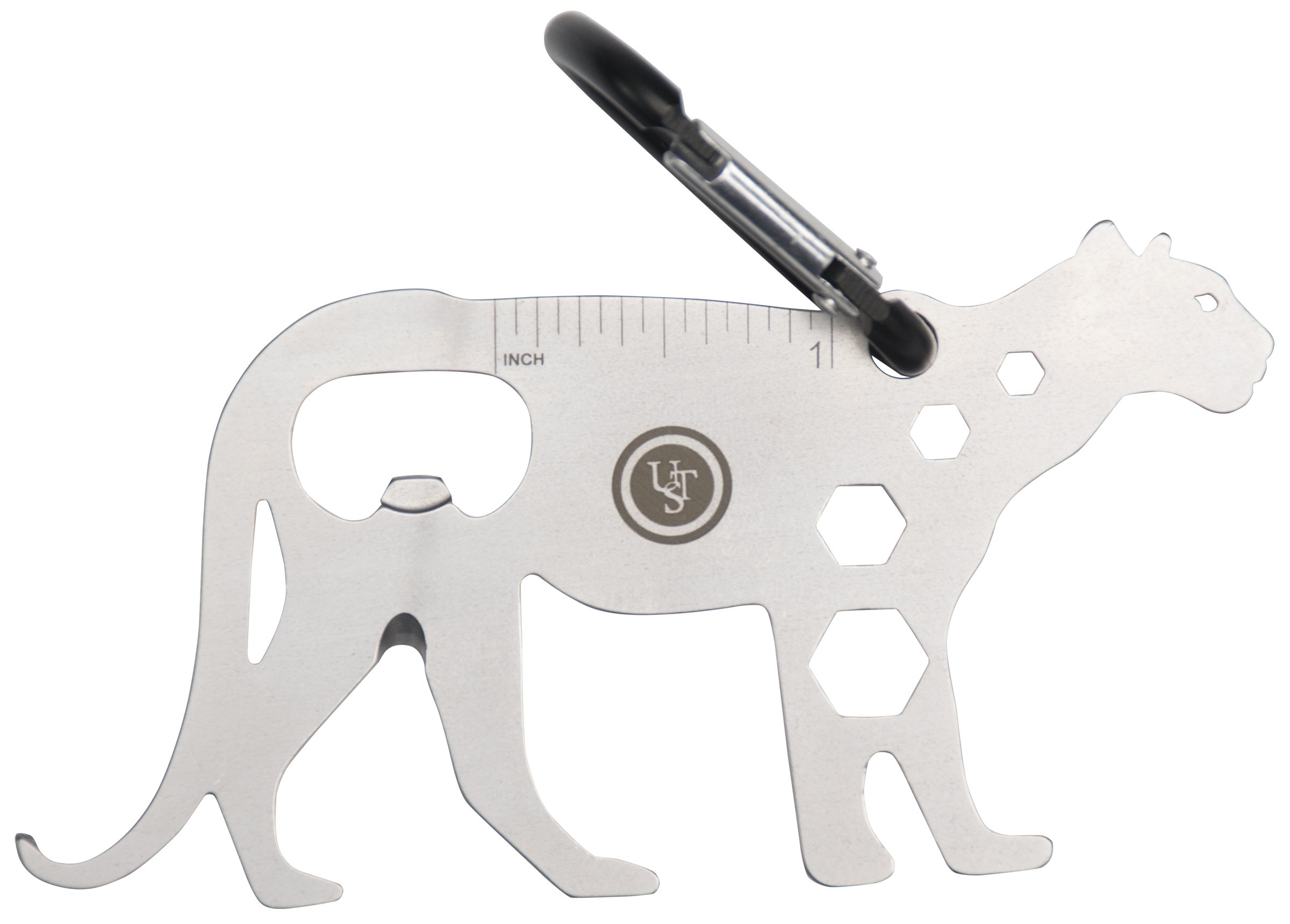 UST Tool-a-Long Multi-Tool Carabiners with Durable, Compact Stainless Steel Construction for Hiking, Kayaking, Camping, Travel and Outdoor Survival