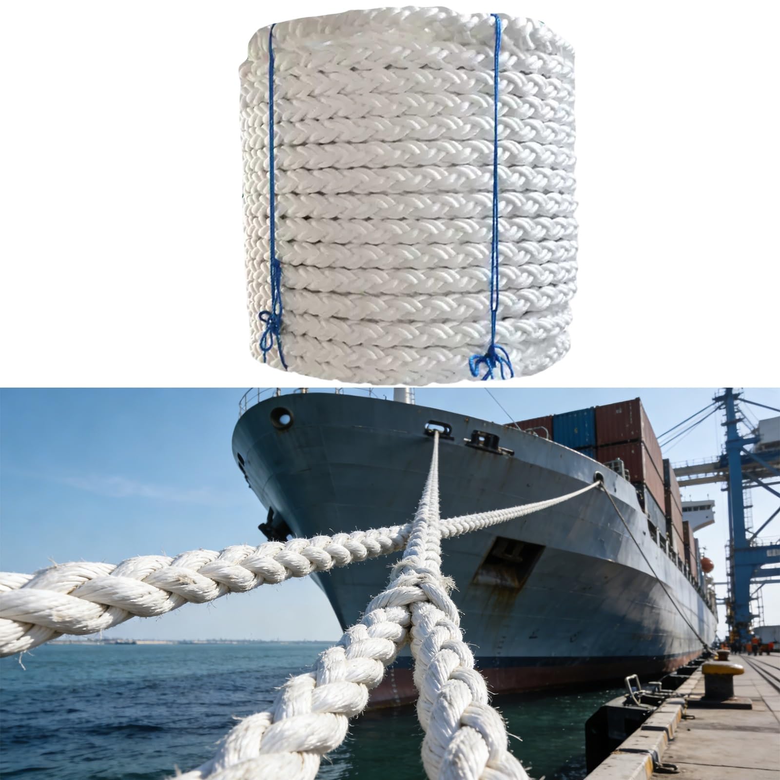 Corde d'ancre pour grands navires de 40 à 80 mm et longueur 10m