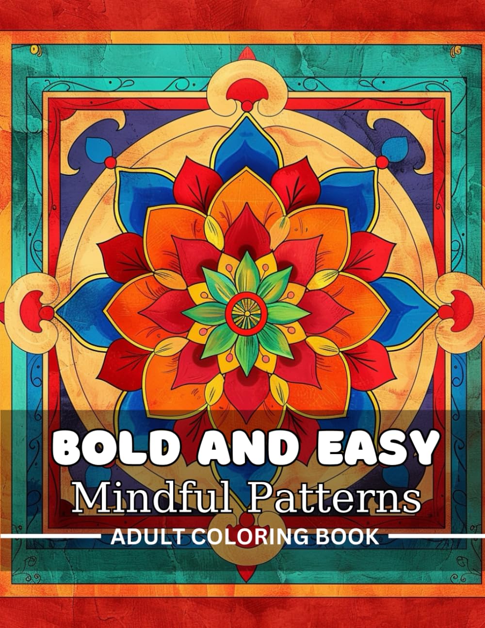 Amazon.com: Bold and Easy Mindful Patterns Adult Coloring Book: 40 ...