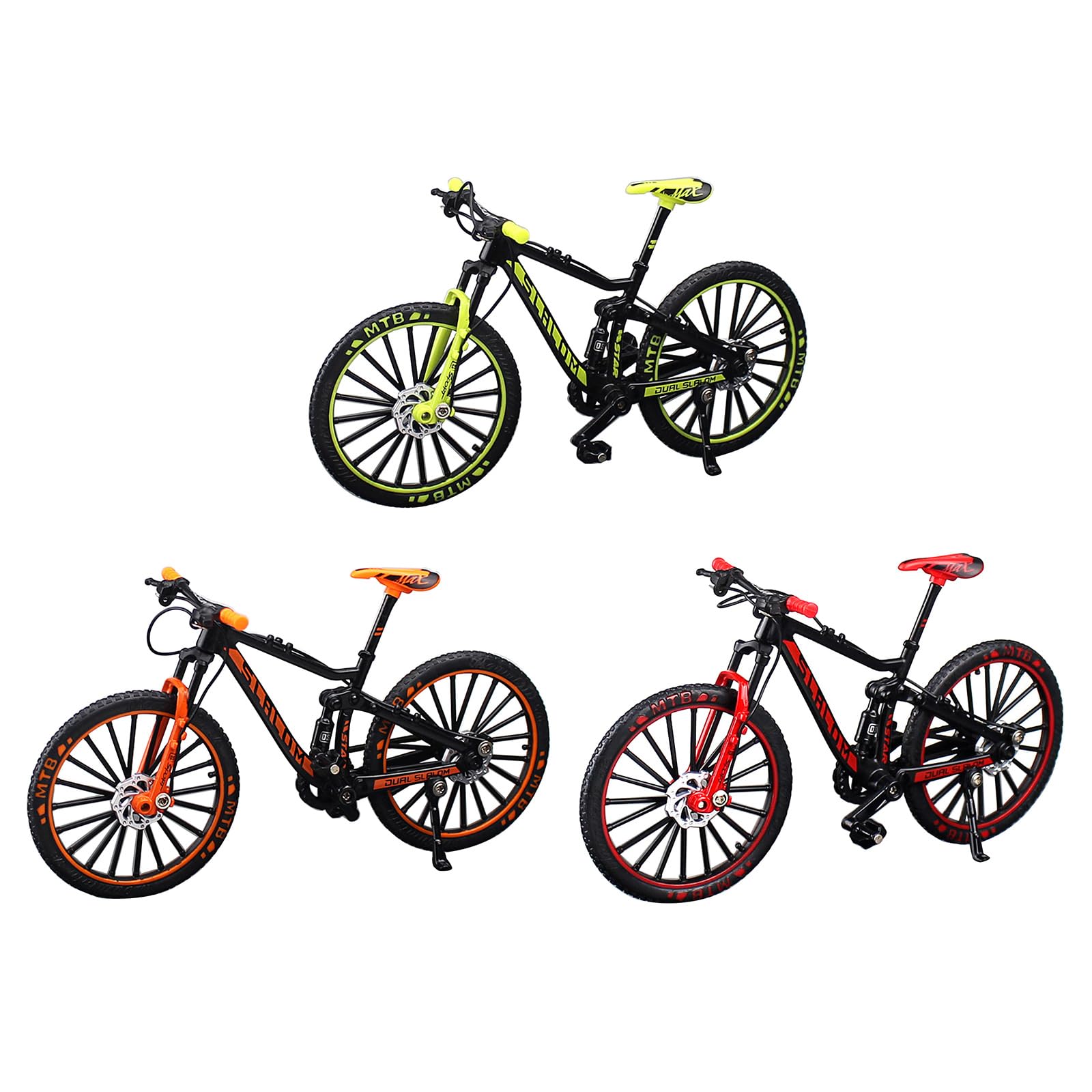MayDONG Vélo de montagne miniature en alliage à l'échelle 1:10 avec couleurs vives, cadeaux amusants et intéressants pour adulte