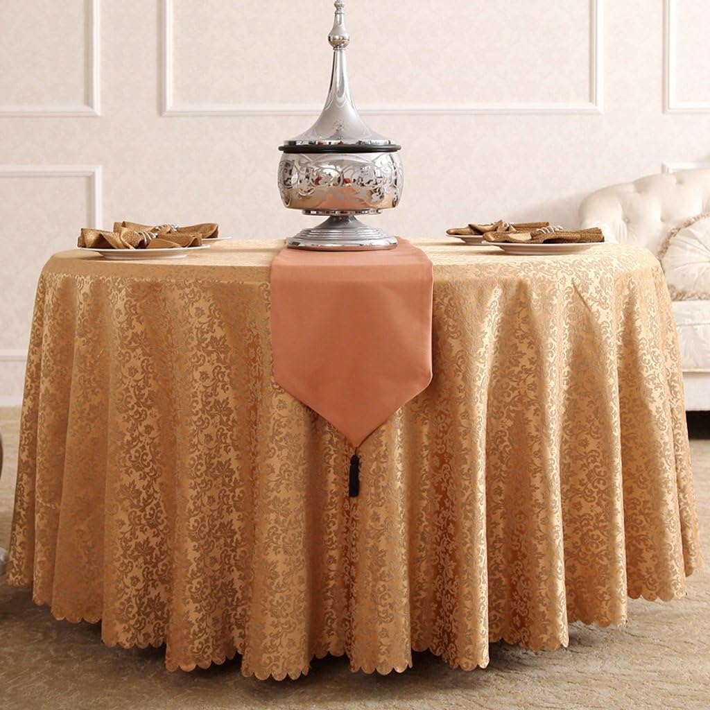 Round Synthetic Fabric Tablecloth European Style Coffee