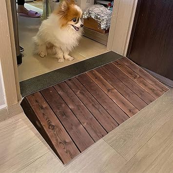Wooden Threshold Ramp, for Home/Front Door/Yard/Doorways, Wheelchairs Walkers Car Motorcycle Entry Transition Ramp Size 60x100x30cm