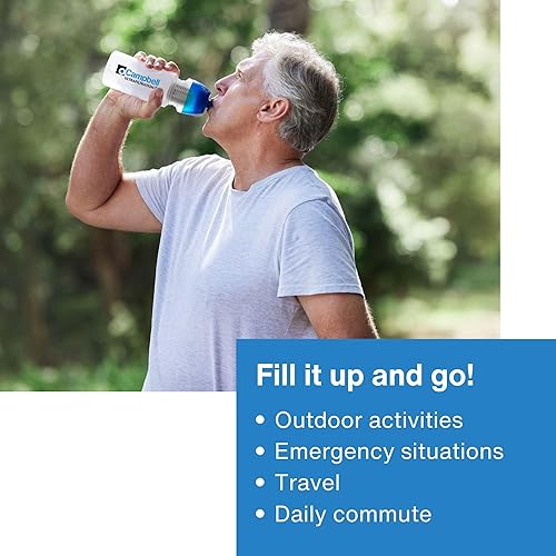 Miniatura 6 de Campbell Ultrafiltration+ - Botella de filtro de agua, 16 onzas líquidas, purificación sobre la marcha, reutilizable, sin BPA, apta para