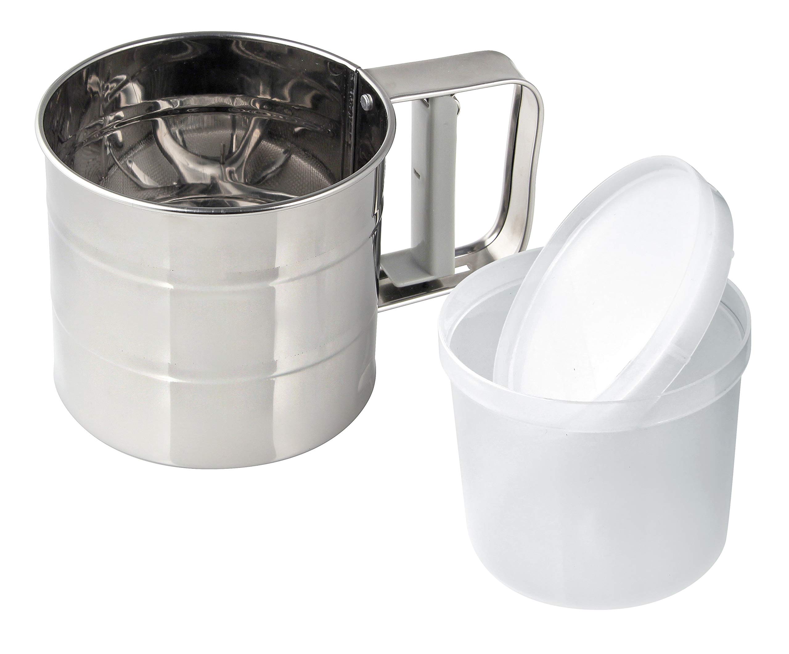 Jamgeery Mehlsieb Edelstahl - 700 Ml Küchensieb Mit Handkurbel