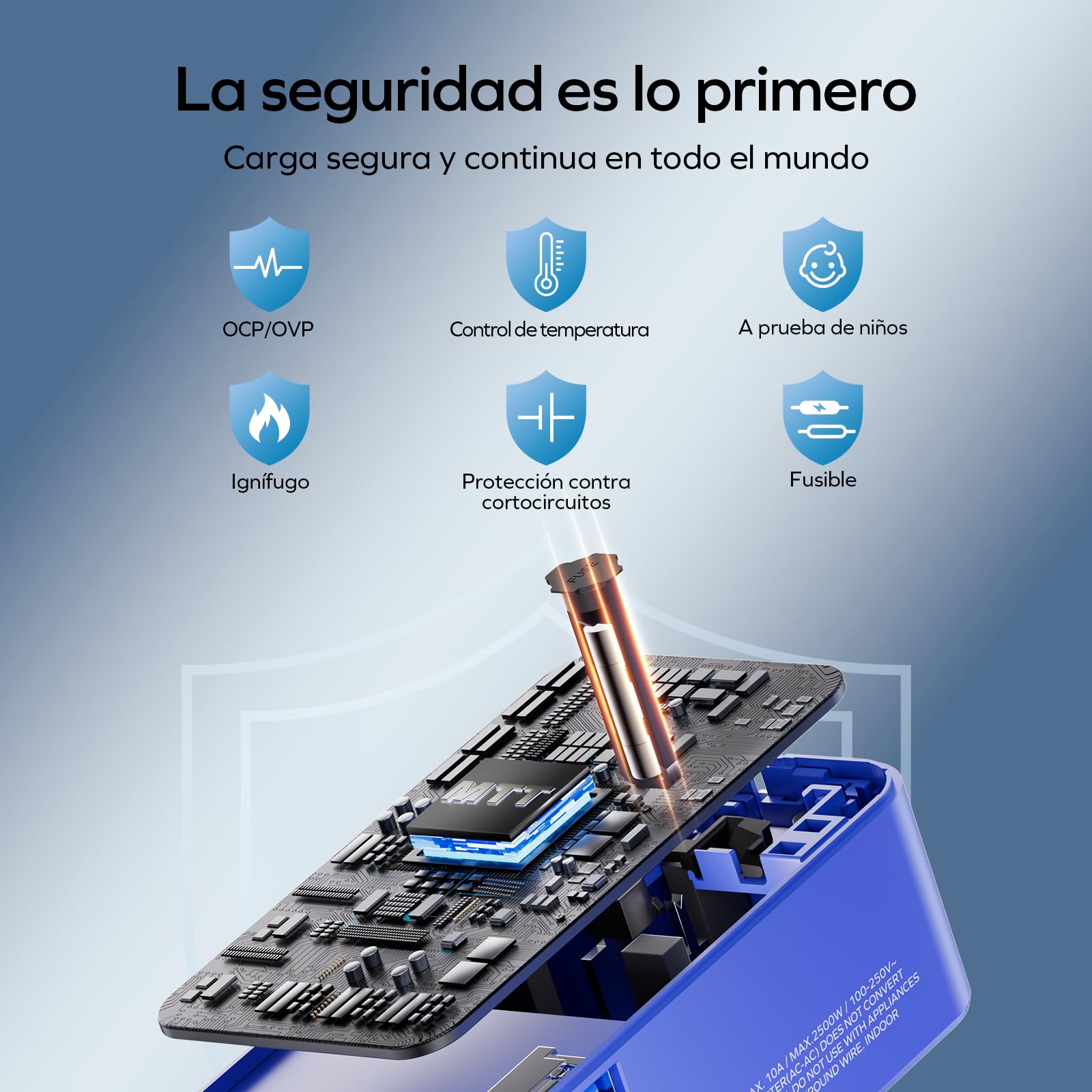 MOMAX 70W GAN Adaptador Enchufe Universal Delgado, Enchufe Universal con 3 USB C y 1 USB A, Adaptador Universal Enchufe Viaje, Adaptador de Viaje para Inglaterra, EE. UU., Japón, Tailandia y Australia