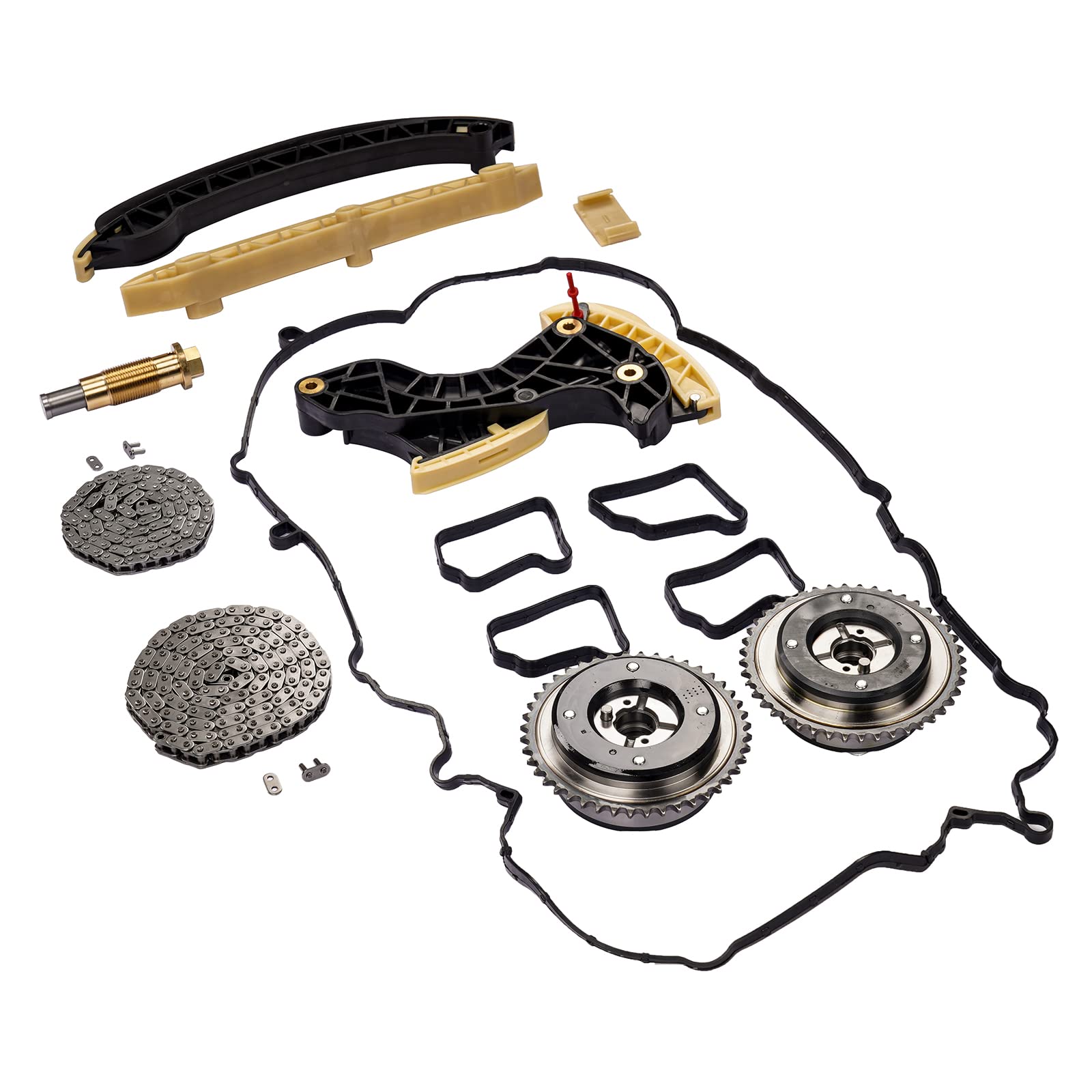 Bisenya Set di catene di distribuzione con fasatura dell'albero a camme Ricambio per Classe C W203 Coupé CL203 T-model S203 Classe E W211 SLK R171 Sprinter 2710501047 2710500847 2710500647 2710500947