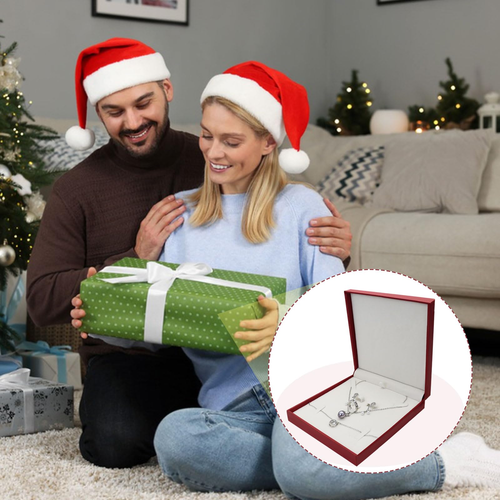 FuninCrea Boîte à Bijoux Légère Et Tendance Pour Collier, Bague