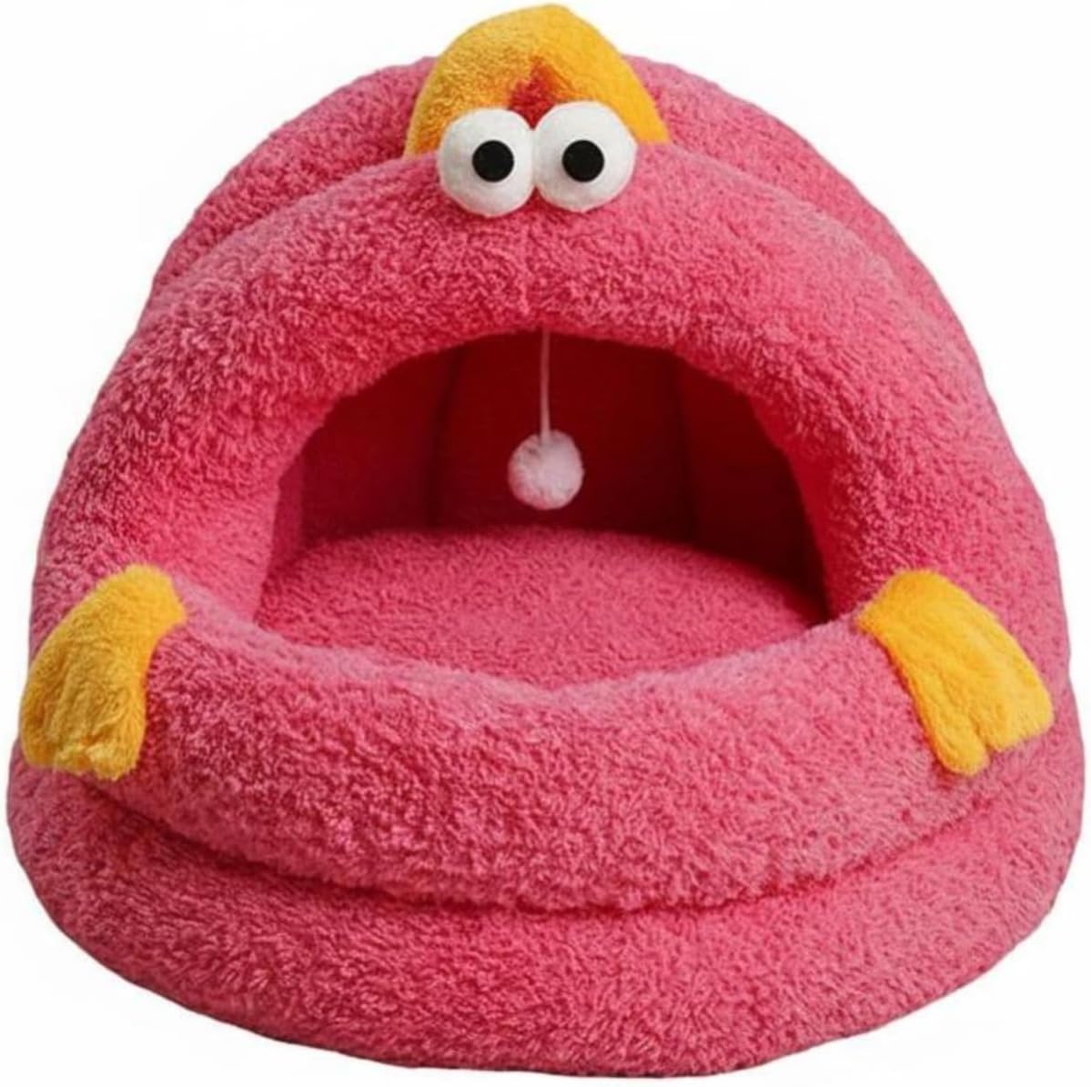 ペットベッド 猫・犬用 プラッシュ 暖かい 室内, ピンク, XL