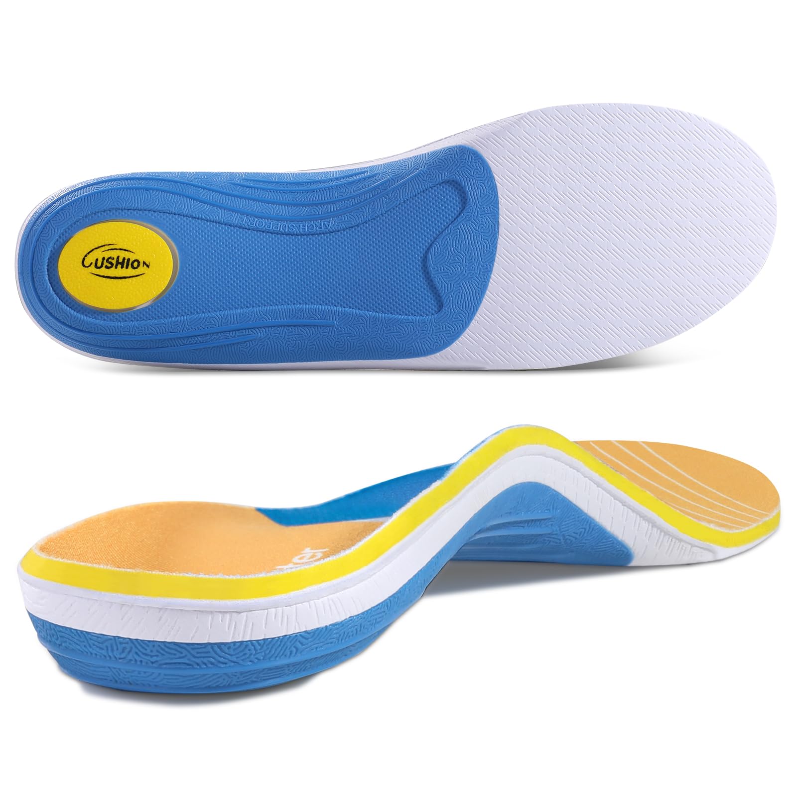 Footmaster Orthopädische Einlegesohlen für Fußgewölbestütze,Plantarfasziitis, Plattfüße, Fersensporn Einlagen,Fersenschmerzen für Damen & Herren