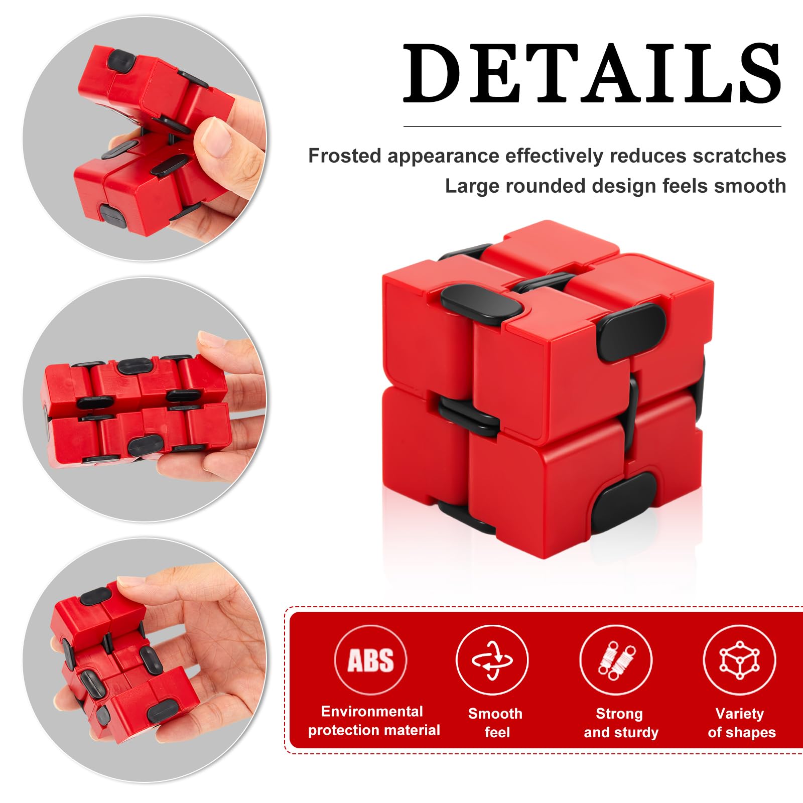 Snapklik.com : Red Cube Anxiety Relief Toy Hand Held Magic Sensory ...