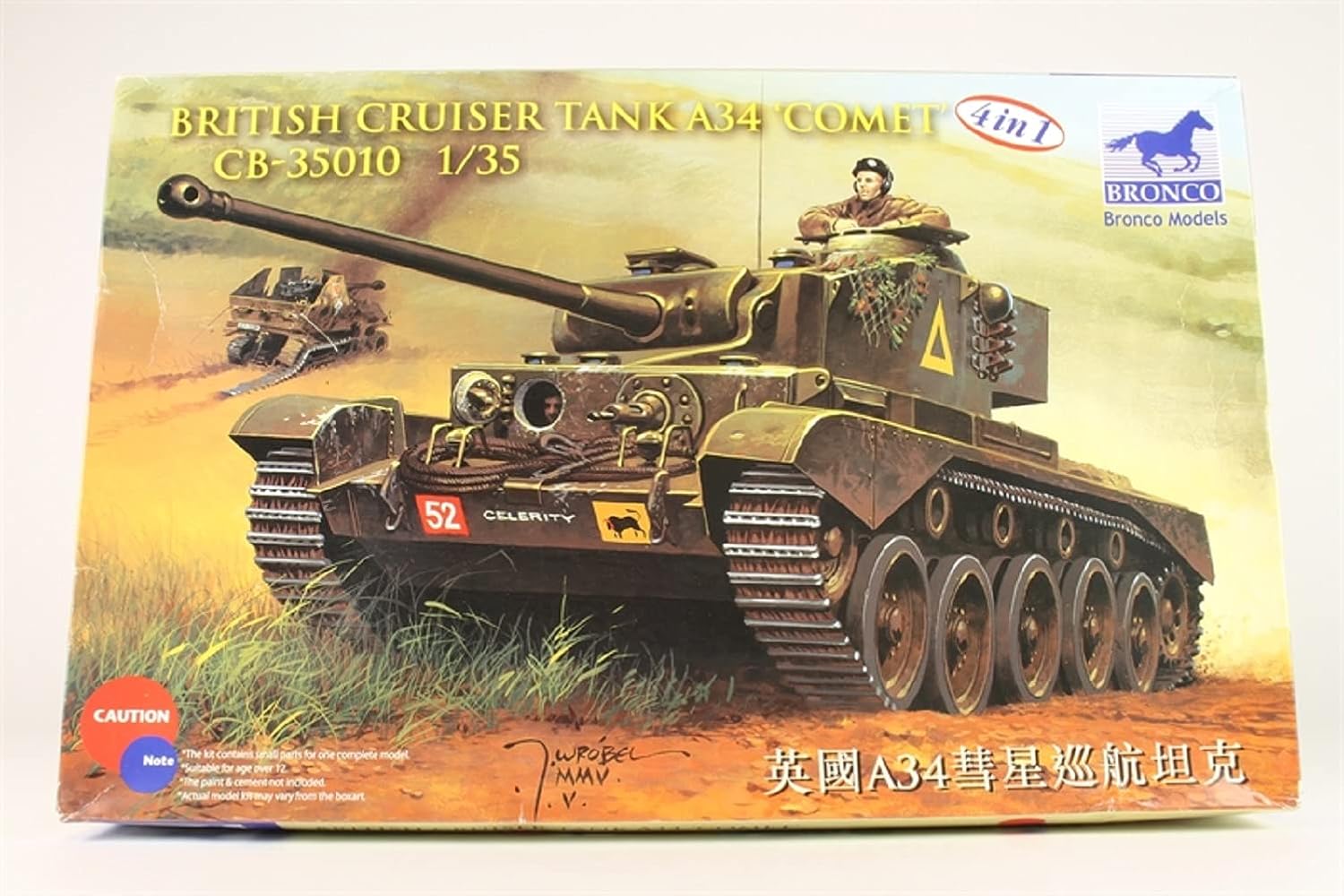 Maquette Bronco – Char A34 Comet British Cruiser Tank – Échelle 1/35 – Neuf