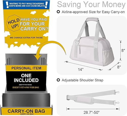 Miniatura 7 de Bolsa de gimnasio pequeña de 14 pulgadas para mujeres y hombres, mini bolsa de gimnasio con compartimento húmedo, bolsa de viaje impermeable para