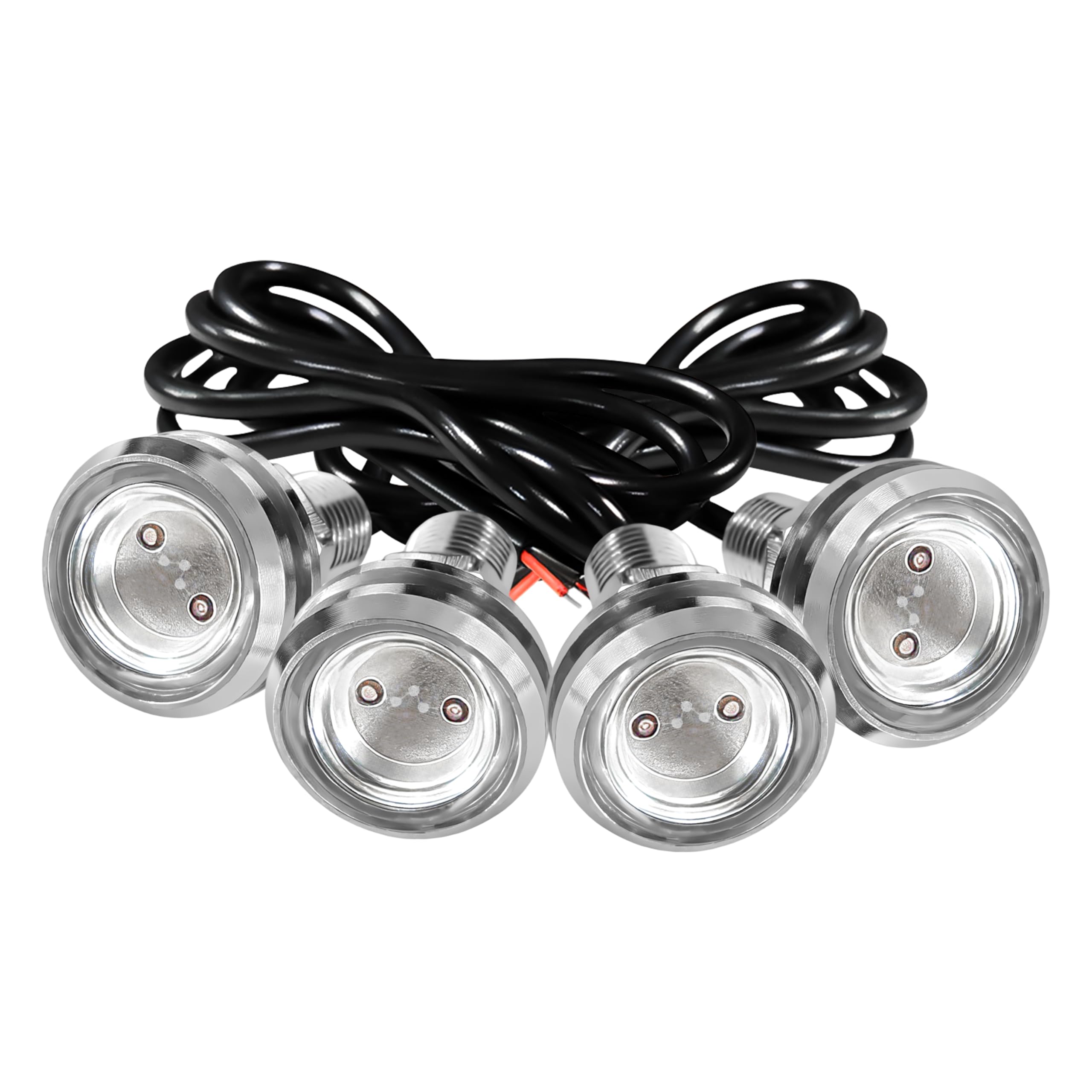 4Pcs 23mm DC 12V Eagle Eye LED Car Fog DRL Daytime Running Light Backup Reverse Tail Rock Lights Signal Lamp Headlights Small bulb use for car and motorcycle (Green)