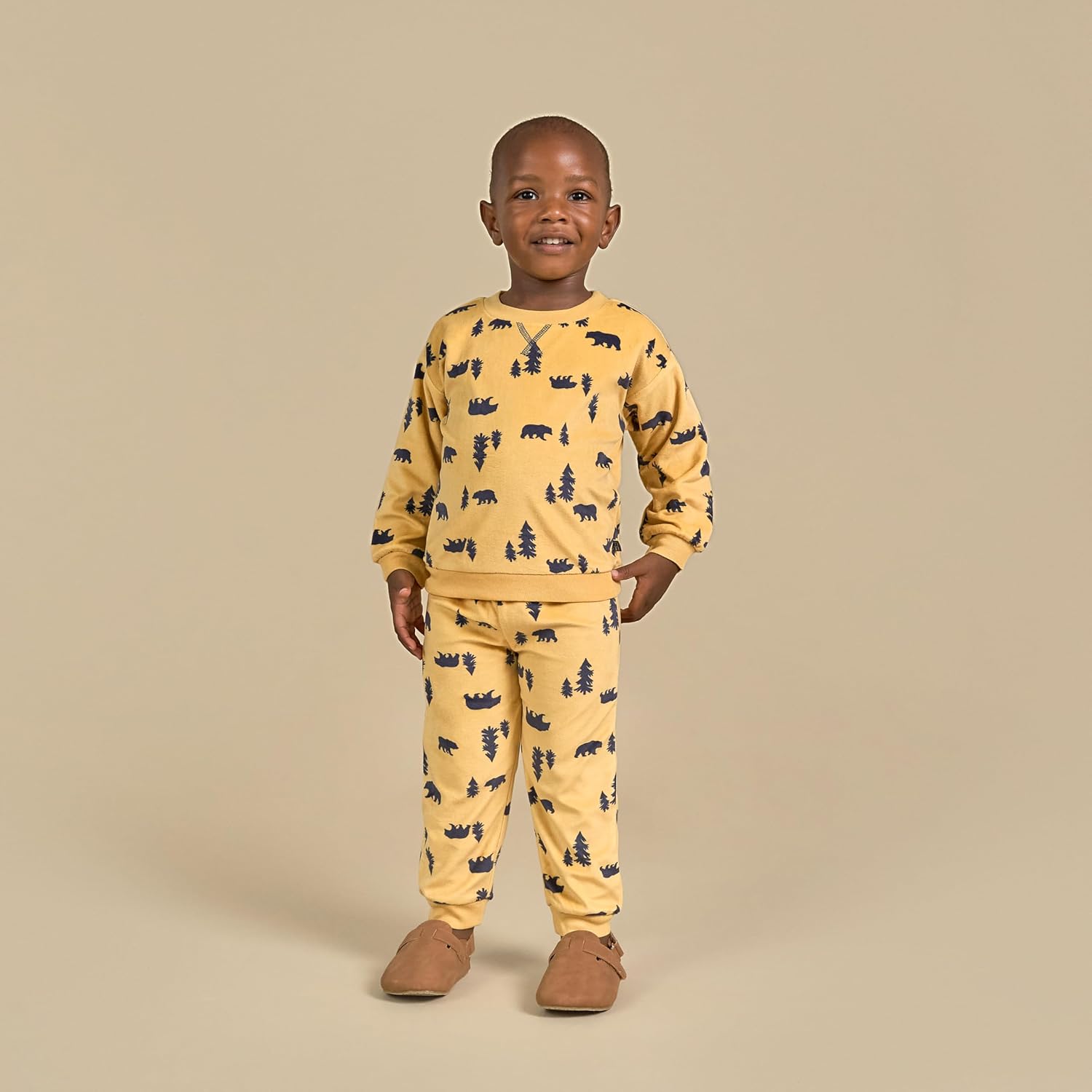 Modern Moments by Gerber baby-girls Toddler Bunny Fleece 2-piece Sweater & Pant Pajama Set - Image 5