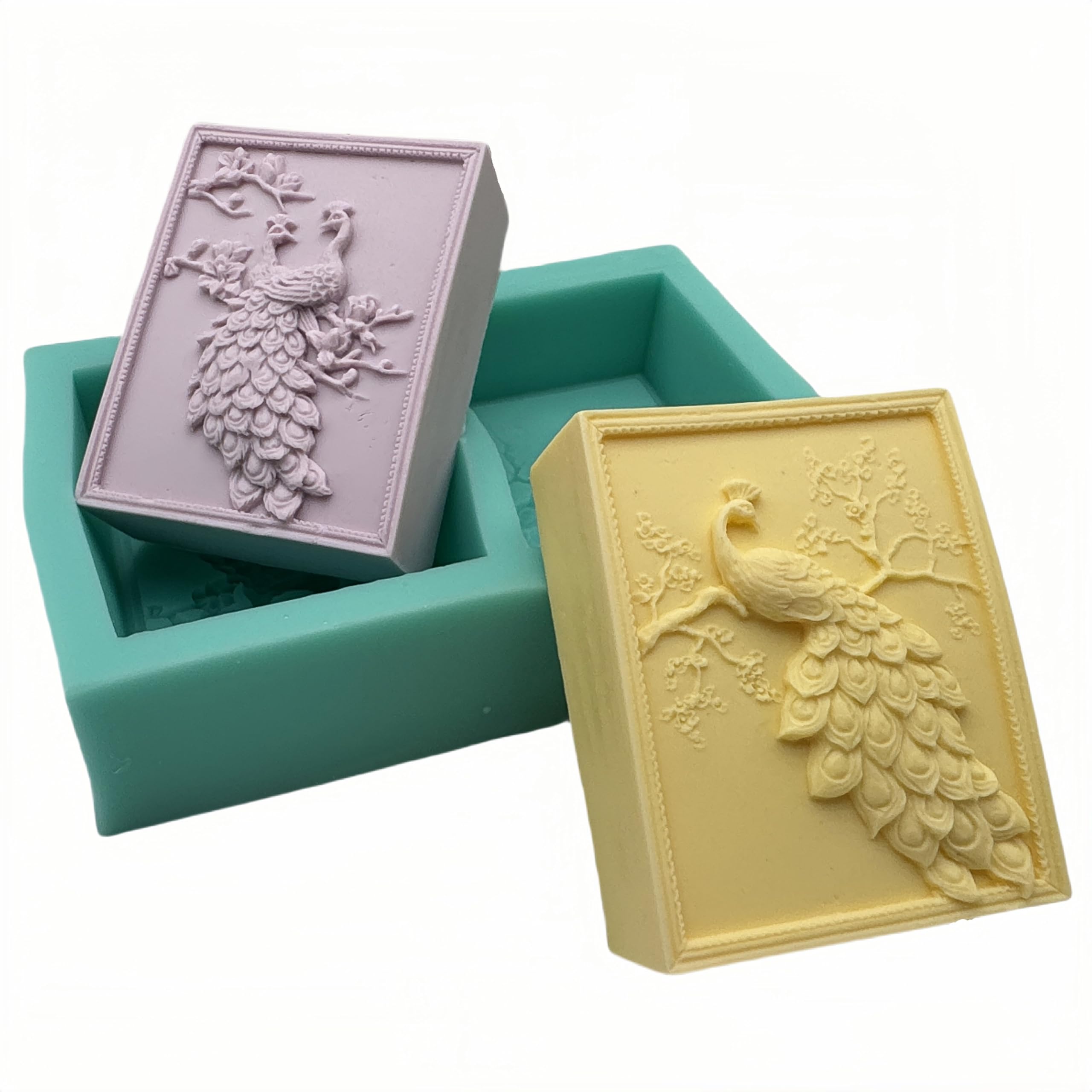 Moule en silicone paon savon bougie cire loisirs créatifs bricolage