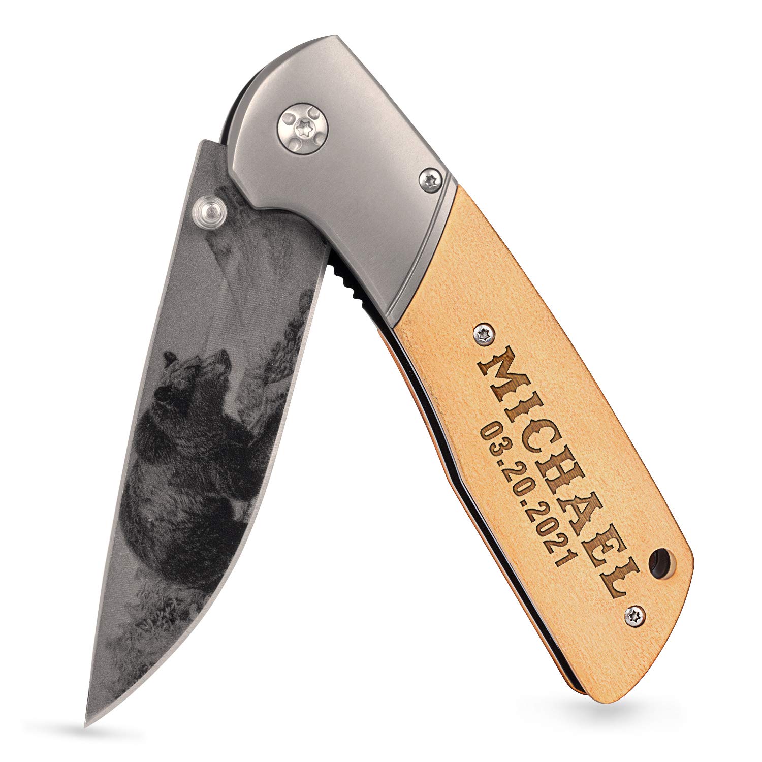 Gifts For Men - Personalized Knife Pocket Knife Engraved Custom For Men - Idea For Dad Boyfriend Him Husband Son - Father's Day Anniversary Birthday
