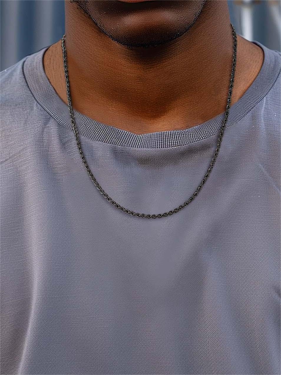 ChainsHouse Stainless Steel Rope Chain for Men Women Twisted Chain Necklace Silver Black Gold Plated Gift Jewelry Husband Boyfriend