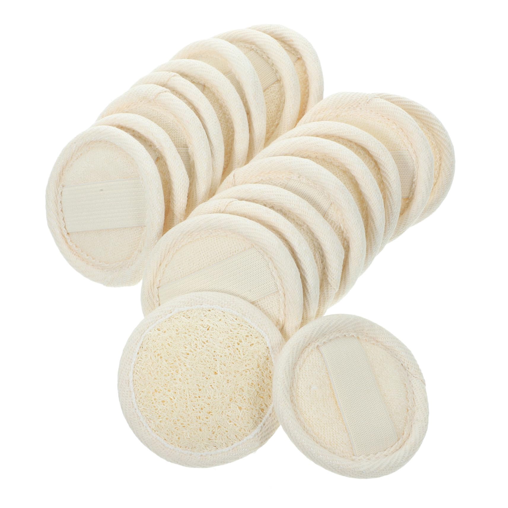 Beaupretty 18piezas Limpiador de Lufa Esponjas de Lufa Naturales Herramienta para Limpieza de Maquillaje Baño Diario Uso el Hogar