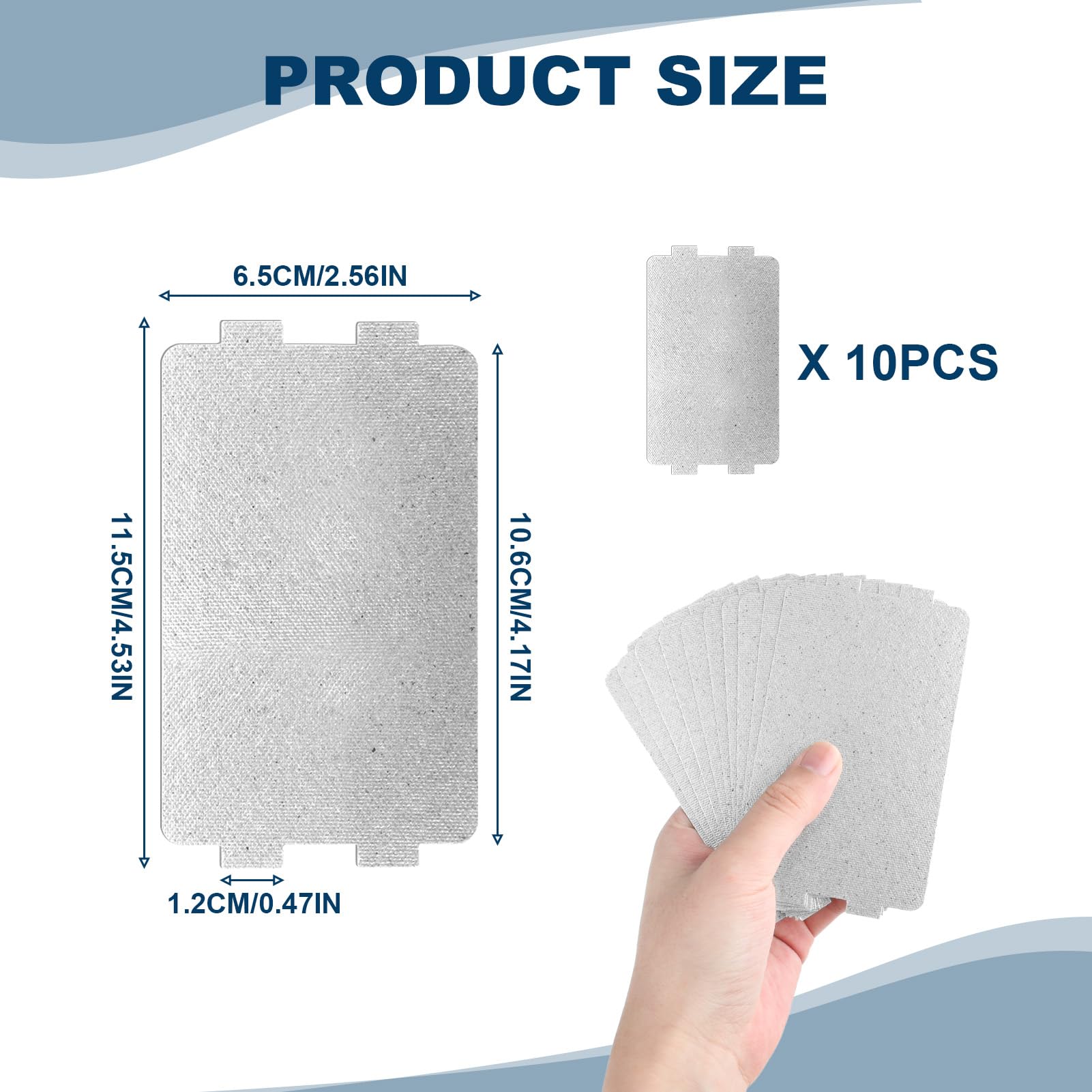 10 Pezzi Mica per Microonde, Yvmew Forno a Microonde Piastra di Mica Accessorio,Sostituzione del Foglio di Mica del Forno a Microonde Ripara Accessorio di Riparazione,Accessori Microonde per Cucina