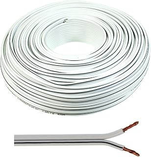 Kabel do głośników 2×2,50mm2-50m – biały – CCA – kabel audio – kabel skrzynkowy