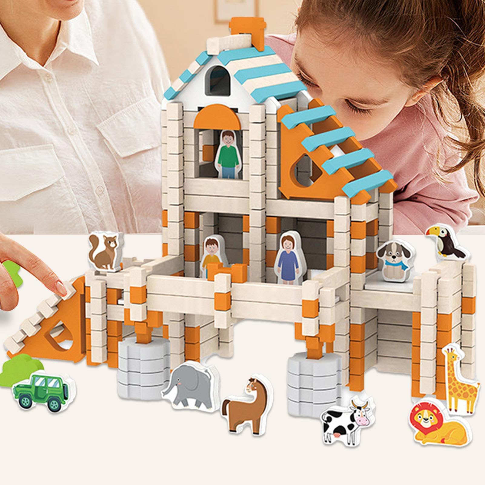 di Legno per Bambini 4-8 Anni Giochi Educativi, Giocattoli da Viaggio | Per Bambini Sviluppa Capacità Cognitive, Migliora Interazione Genitore-Bambino, Natale e San