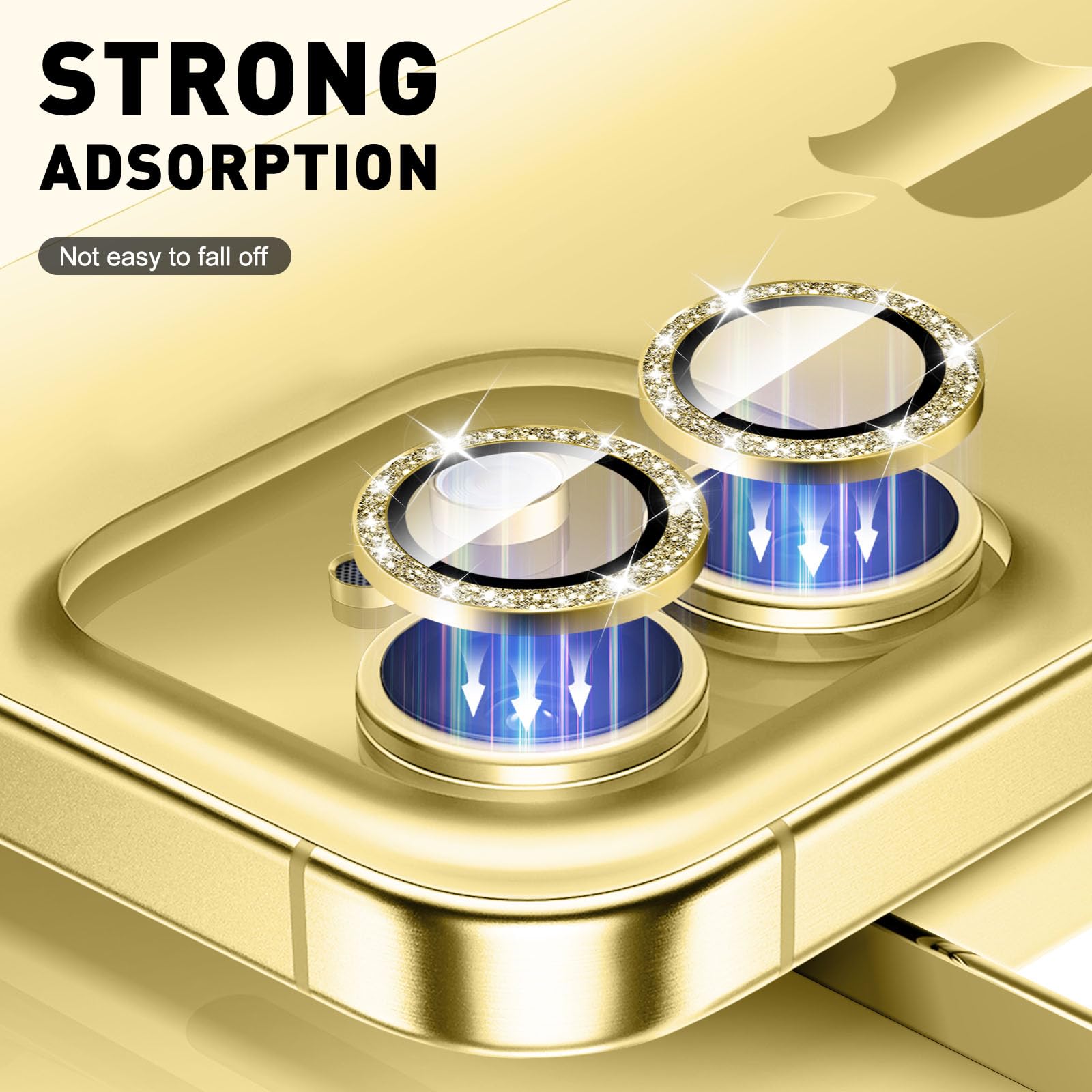 Protecteur Objectif IPhone LucBuy - Verre Trempé 9H Pailleté - Alignement Auto - Compatible Coques