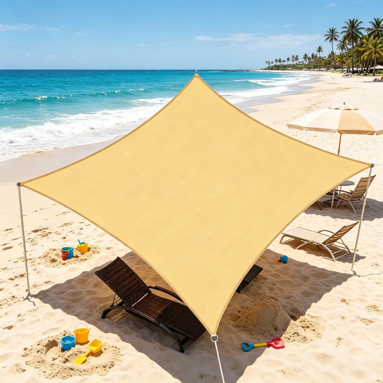 Voile d'ombrage anti-UV en HDPE 185g m² pour une protection solaire fraîche