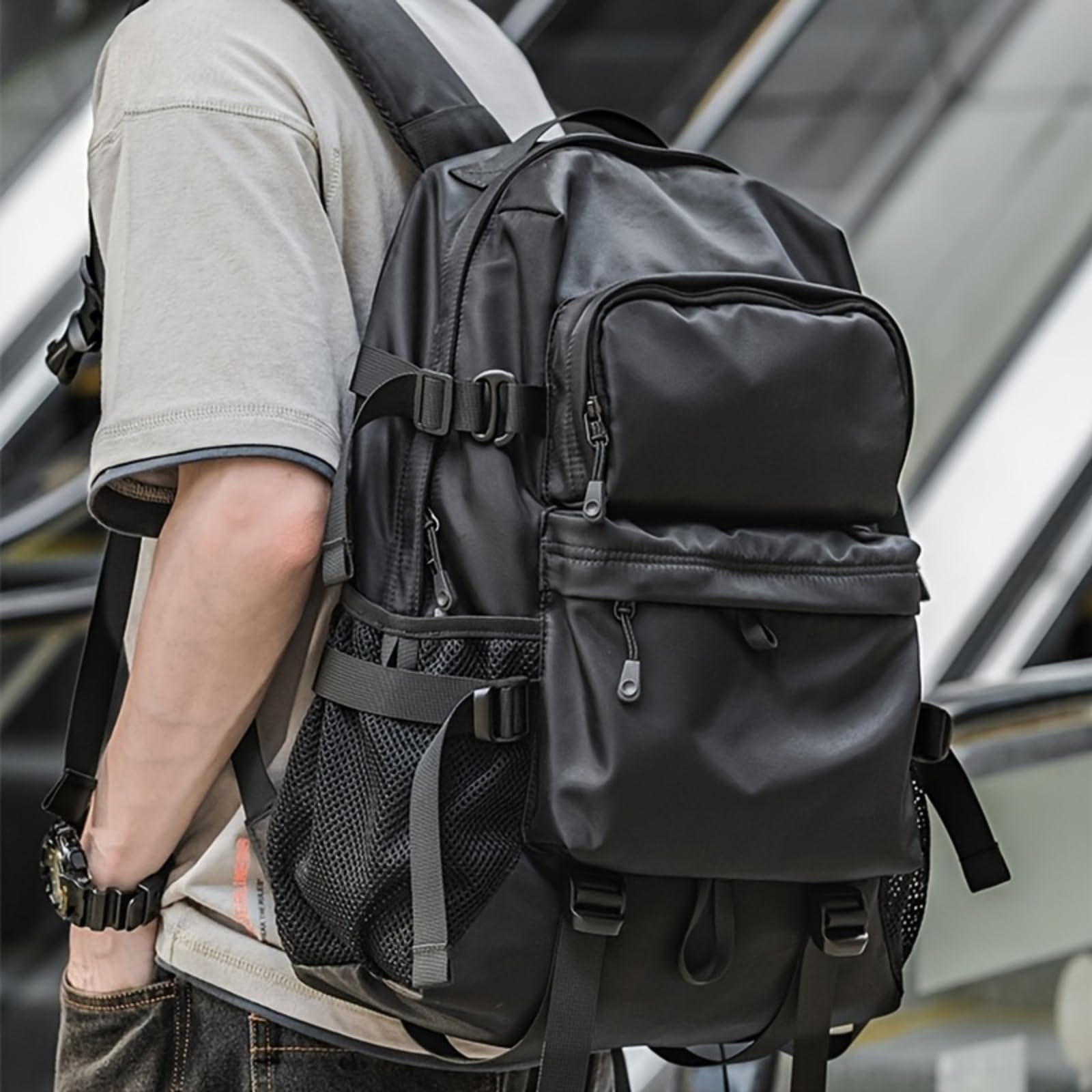 Zaino da Viaggio per Laptop 15,6 Pollici con Passeggiata Lo Scompartimento delle Scarpe del Cinturino Bagaglio-Light Blue