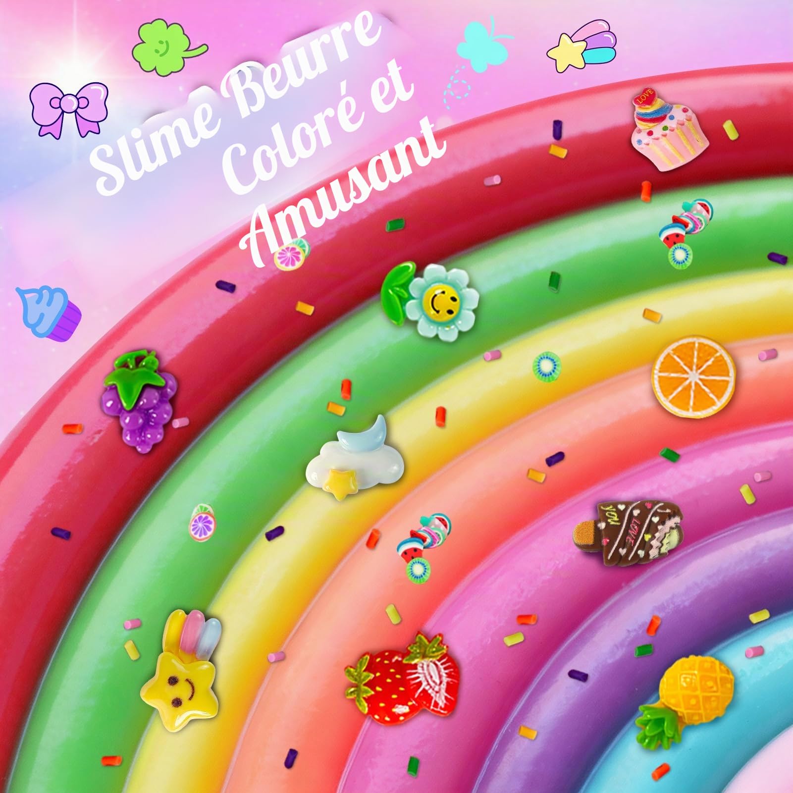 Lot de 30 Slimes au Beurre pour Enfants, Jouets de Bricolage Parfumés pour Filles et Garçons, Slime Doux et Non Collant
