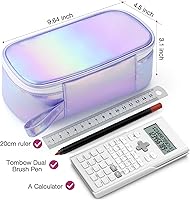 Vista 2 de Jcocylse Estuche de Lápices de Gran Capacidad Bolsa Portátil para Lápices Suministros Escolares para Estudiantes Universitarios Niñas Niños Adultos