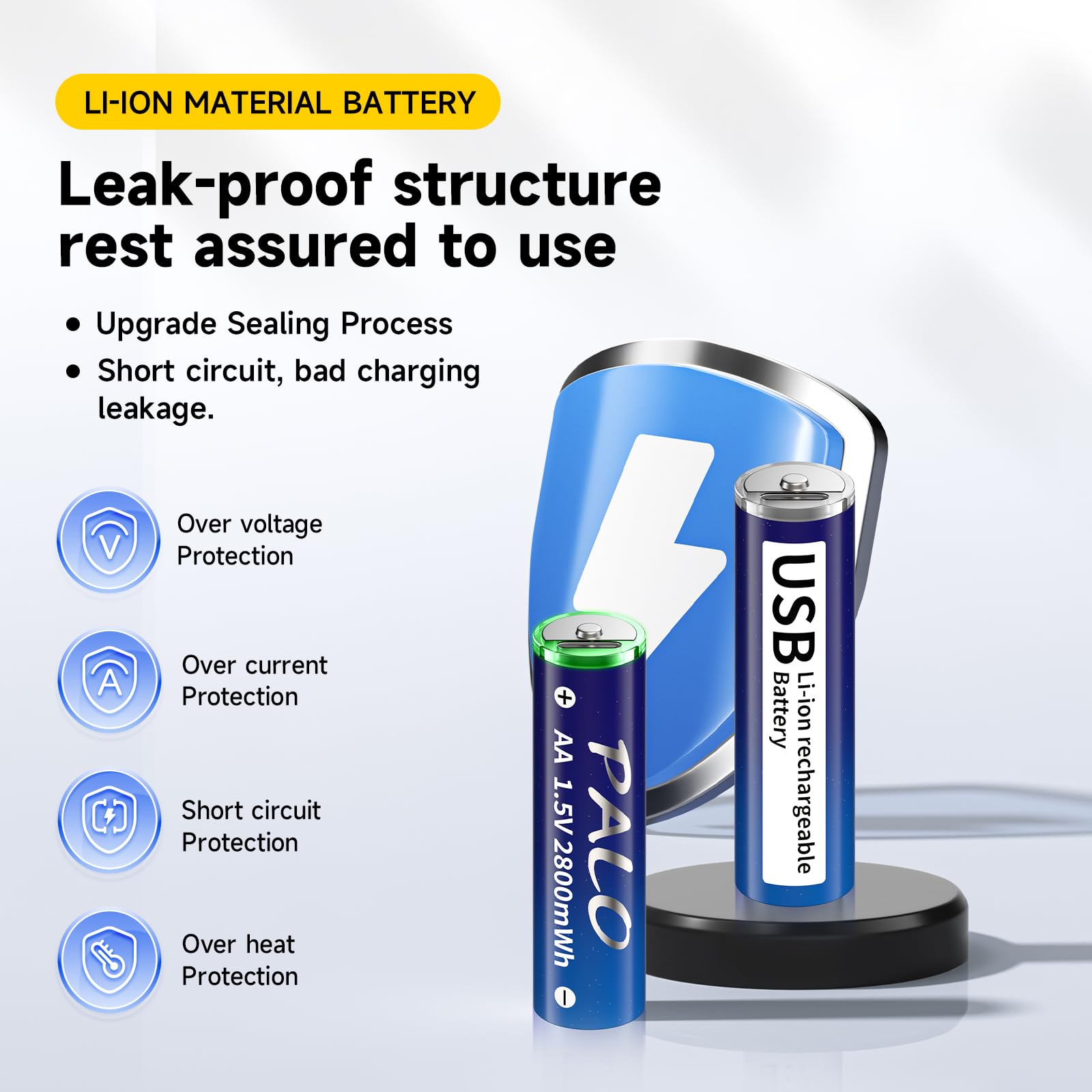 Oplaadbare batterijen AA | Lithium-ION | USB-C