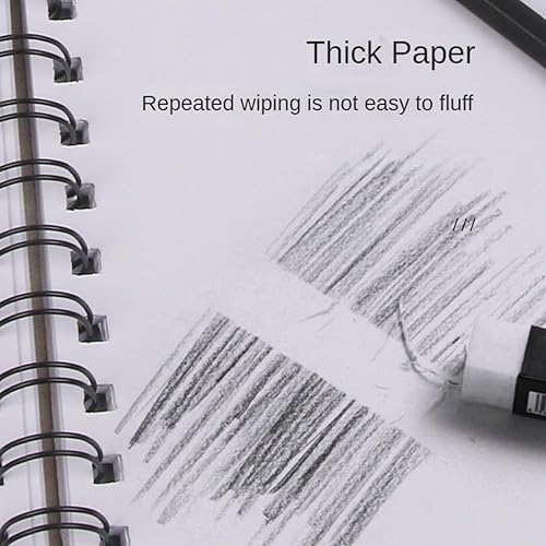 Miniatura 7 de Cuaderno de bocetos de 11 x 168 x 165 x 8 pulgadas, 24 hojas, 1 paquete (5.64 ozm2) cuaderno de bocetos artísticos, dibujo artístico, pintura, papel