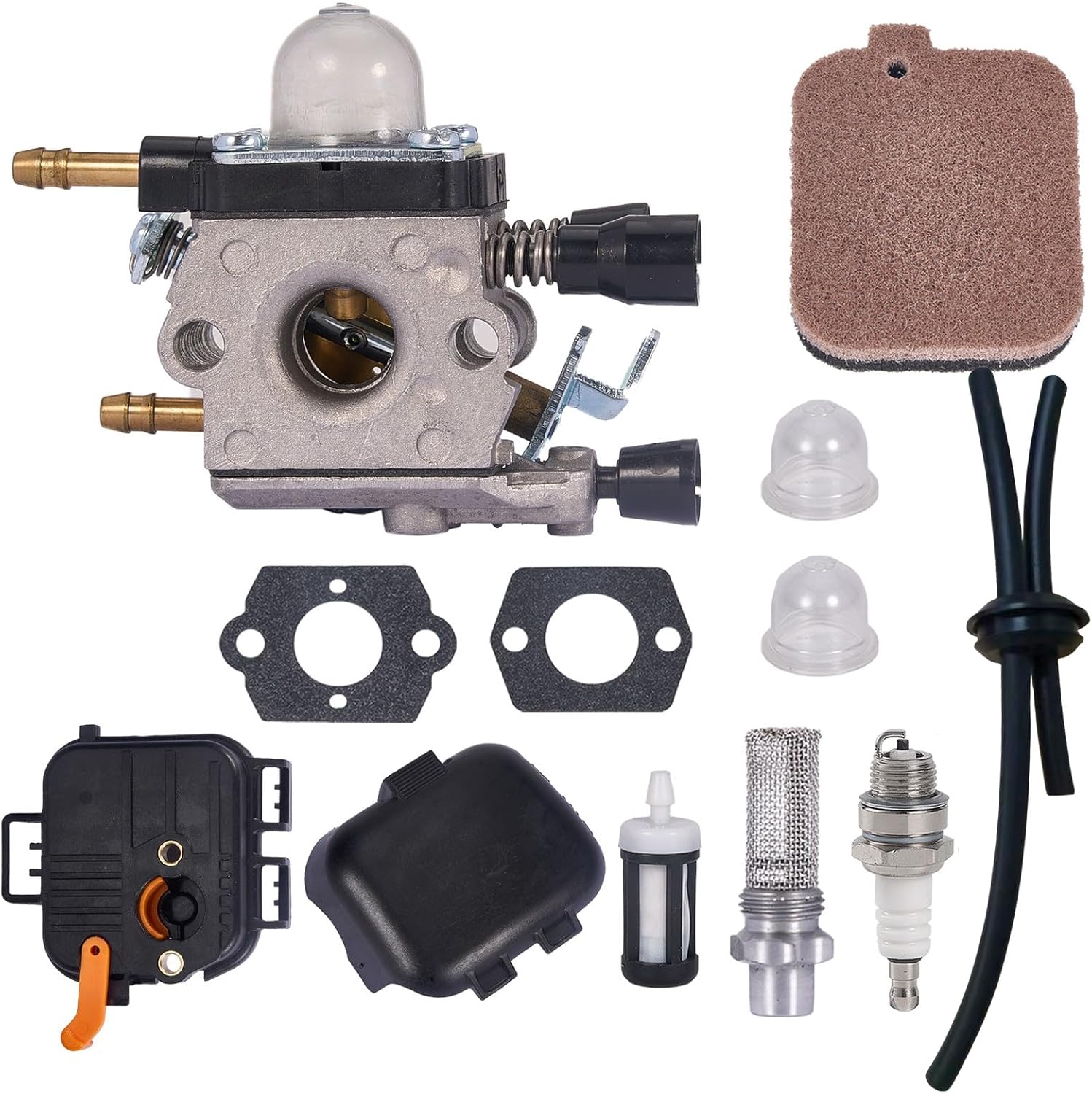 C1Q-S68 BG55 Carburetor with Air Filter Tune Up Service Kits Fit for Stihl BG45 BG46 BG55 BG65 BR45C SH55 SH85 Leaf Blower 4229 1200 606 Zama C1Q-S68 C1Q-S64