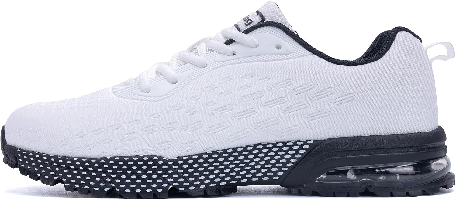 Mens Running Shoes Casual Tennis Walking Sneakers Athletic Gym Fashion Lightweight Slip On Sneakers Black