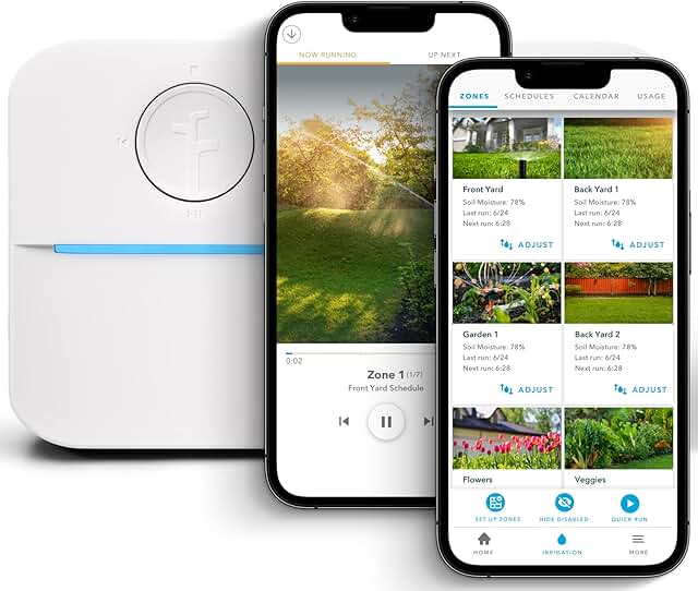 Rachio WiFi Smart Sprinkler Controller (8-Zone Irrigation Remote Control...