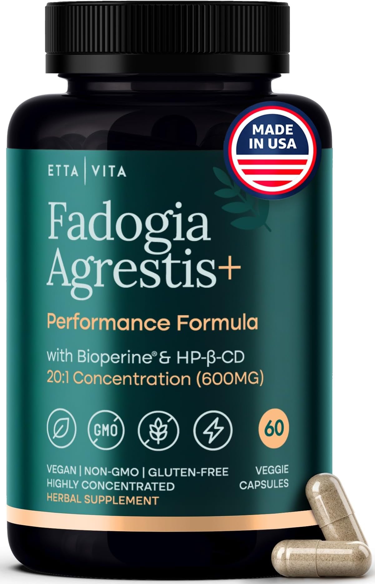 - Organic Fadogia Agrestis 600mg for Natural Test Support (2X More Pure - 3X More Absorbent) Athlete Approved - Supports Muscle Growth & Recovery, Healthy Energy Levels, Drive, Stamina & Mood - 60ct