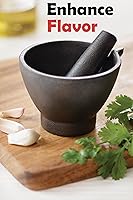 Vista 4 de Fox Run Mortero y mortero, hierro fundido, negro