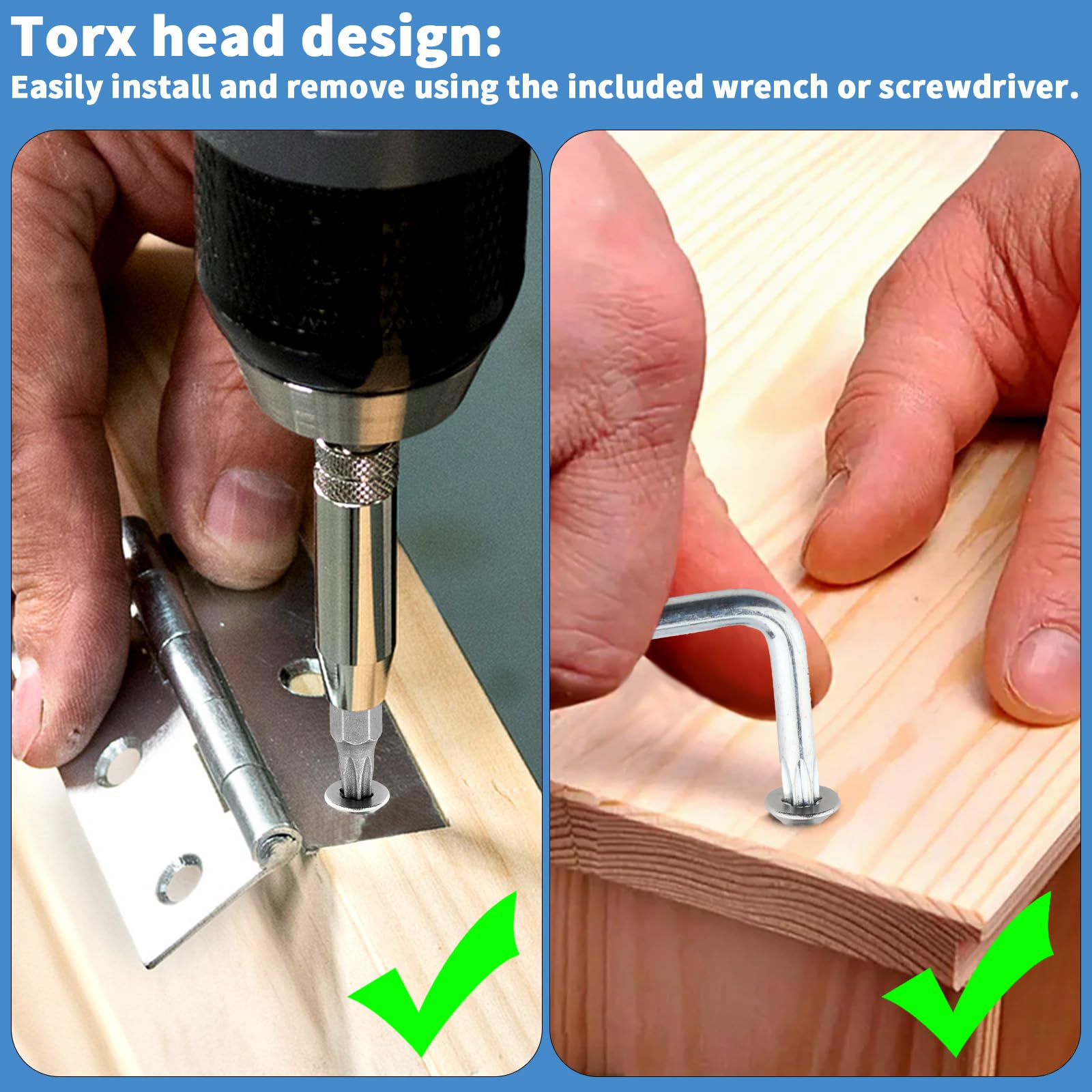 20 Stuks Verzonken Kopschroeven M8 X 35 Mm – Torx – Roestvrij Staal A2 V2A – Met T40 Sleutel – Volledige Schroefdraad – Voor Meubels En Machines