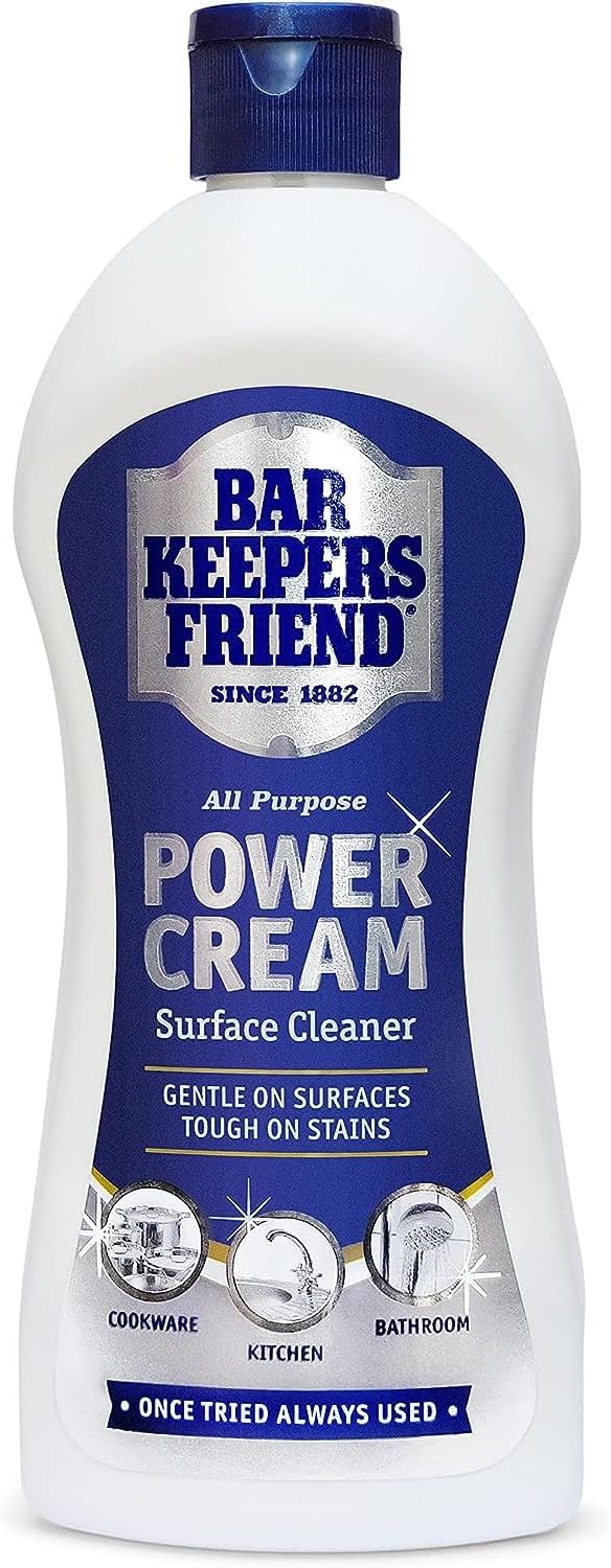 AMKBar Keepers Friend Power Cream Cleaner 350ml Multi Surface Formula for Kitchen and Bathroom Powerful Household Cleaning Restores Shine All Purpose