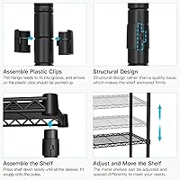 Vista 7 de FUTASSI Perchero negro con cubierta gris, armarios con ruedas P1C, perchero de metal para colgar ropa, armario de almacenamiento de ropa, 36.2