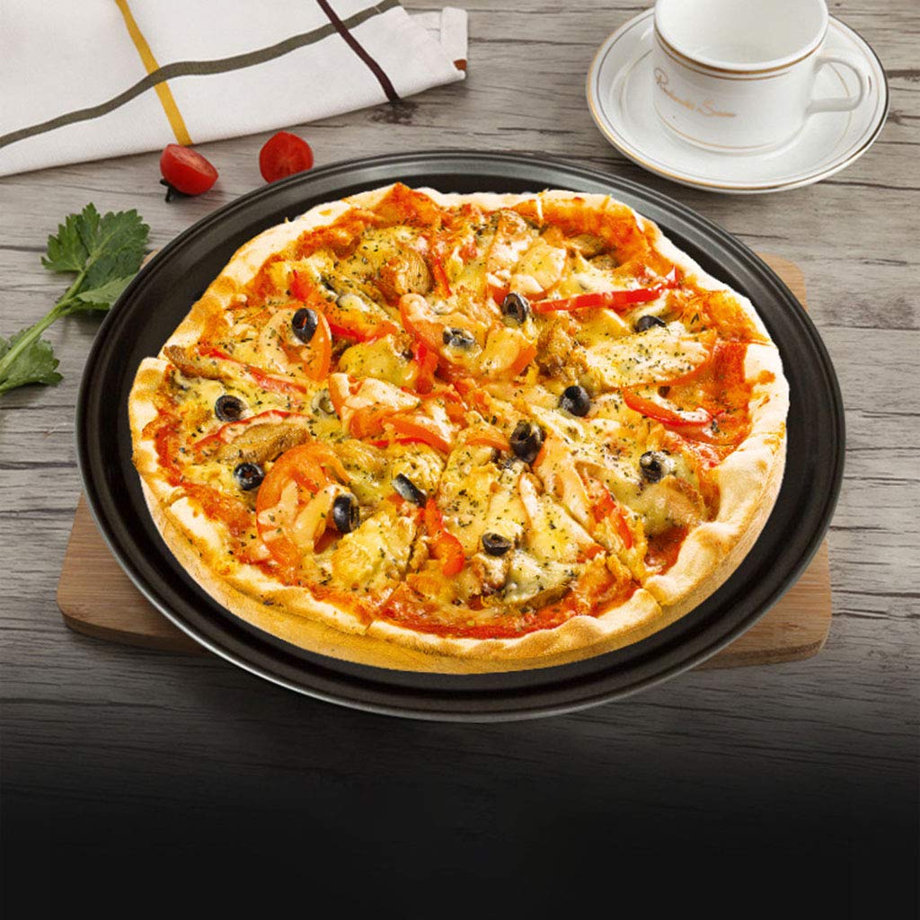 9/10/11/12 pulgadas para hornear pizza agujero acero al carbono antiadherente herramientas de cocina cocina panqueques horno accesorios