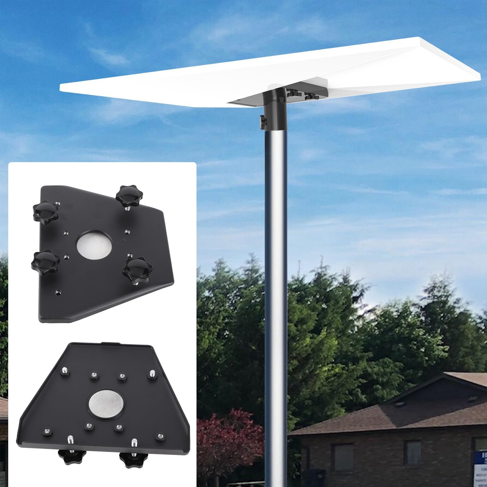 Adattatore per tubo satellitare regolabile in metallo nero per Gen 3 V3