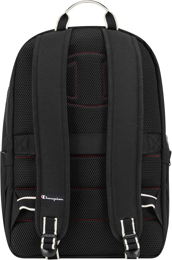 Champion Level Laptop Backpack with Padded Adjustable Straps, Water Bottle Pocket for Work, Travel, Daily Use, Black, One Size