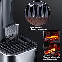 Vista 7 de RAXCO Juego de cuchillos de cocina de 10 piezas Soporte de acero inoxidable Diseño compacto - Gris