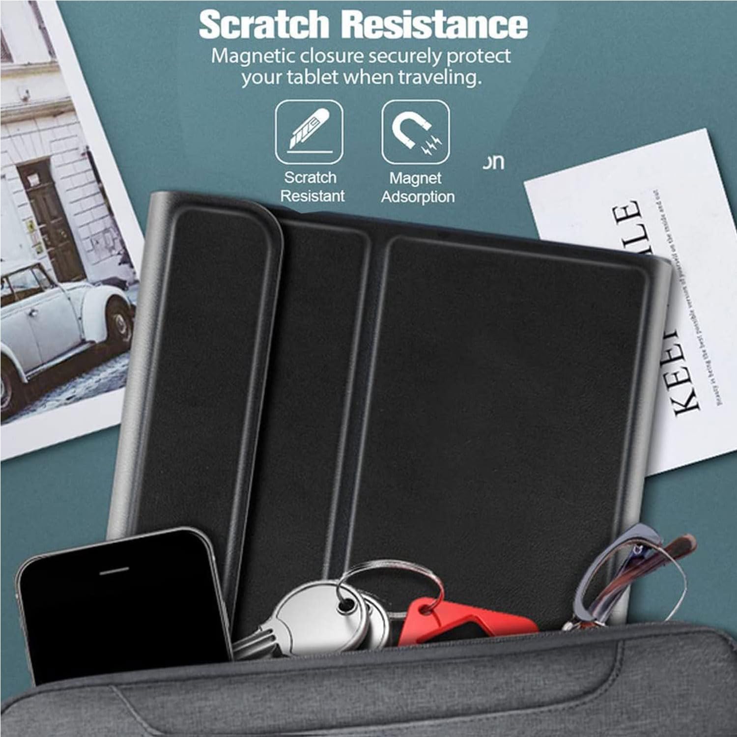 Touchpad Keyboard Case for Samsunga Galaxy Tab A7 10,4 cala 2020 Model SM-T500/T505/T507, Odłączana Bezprzewodowa Klawiatura Bluetooth, Ultracienka Miękka Tylna Pokrywa Z Tpu,Black