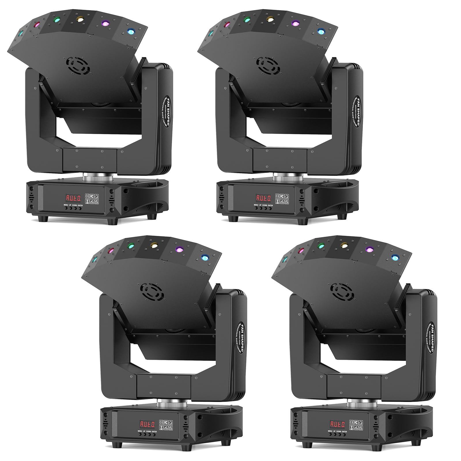 4 szt. 6 diod LED RGB Beam Moving Head, 3-osiowy wentylator światło sceniczne DMX512 15CH/27CH oświetlenie imprezowe na wesela, imprezy, do teatru DJ