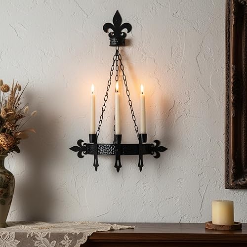 3-Candle Wall Sconces for Taper Candle