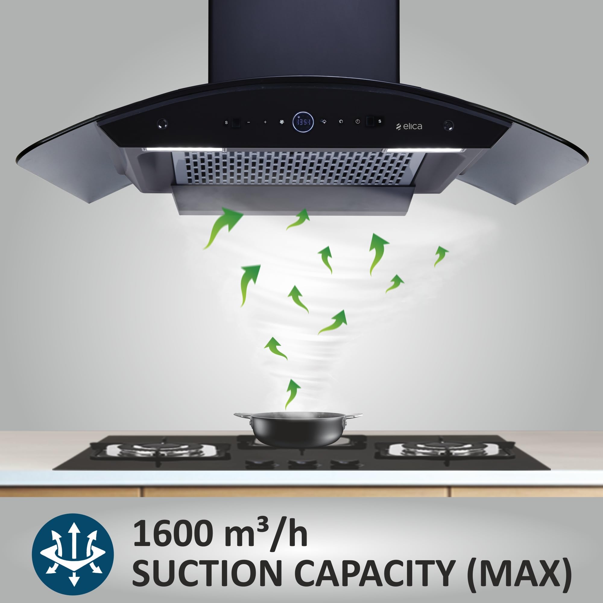 Elica PRO PLUS Chimney - Powerful & Filterless -5